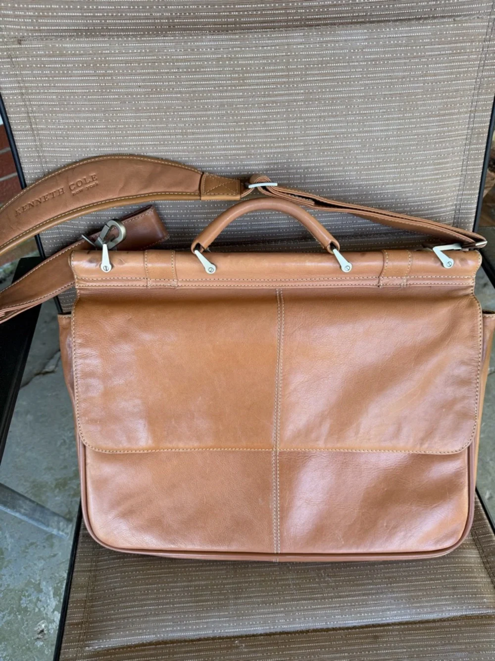Kenneth Cole New York Brown Leather Briefcase Organizer